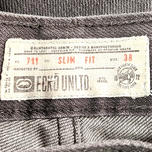VINTAGE ECKO UNLTD. PRE-OWNED SLIM FIT 38x30 DENIM MEN'S LIKE NEW FEEL JEANS - Picture 2 of 8